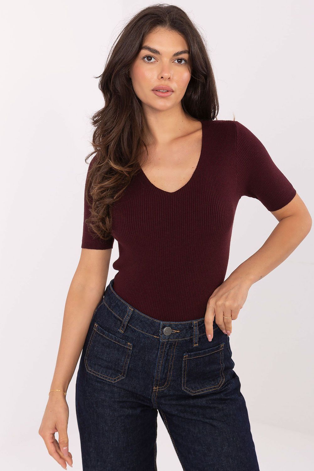  Short sleeve sweater model 217606 Factory Price 